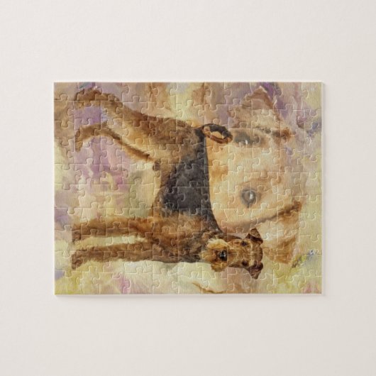 Airedale-Terrier-Medien-Digital-Kunst Puzzle (Horizontal)