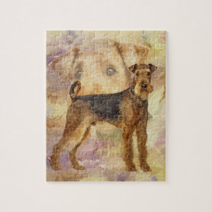 Airedale-Terrier-Medien-Digital-Kunst Puzzle