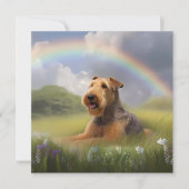 Airedale Terrier Memorial Custom Dogenname Rainbow (Vorderseite)