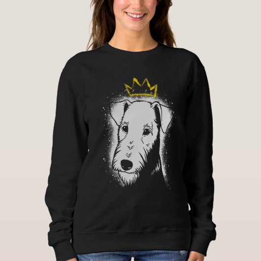 Airedale Terrier mit Krone Sweatshirt (Vorderseite)