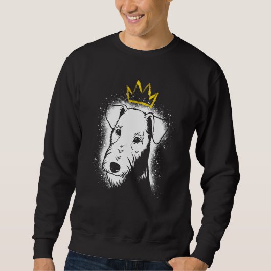 Airedale Terrier mit Krone Sweatshirt (Vorderseite)
