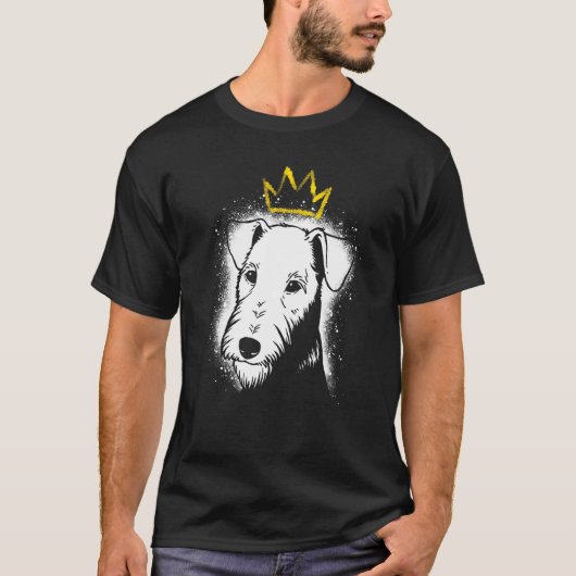 Airedale Terrier mit Krone T-Shirt (Vorderseite)