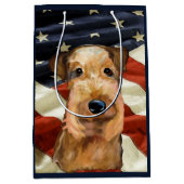 AIREDALE TERRIER MITTLERE GESCHENKTÜTE (Vorderseite)