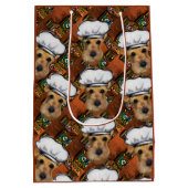 Airedale Terrier Mittlere Geschenktüte (Rückseite)