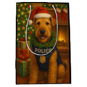 Airedale Terrier Mittlere Geschenktüte (Vorderseite)