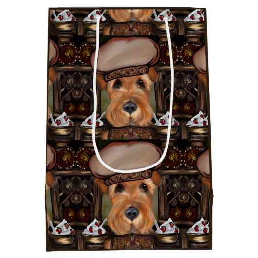 AIREDALE TERRIER MITTLERE GESCHENKTÜTE (Rückseite)