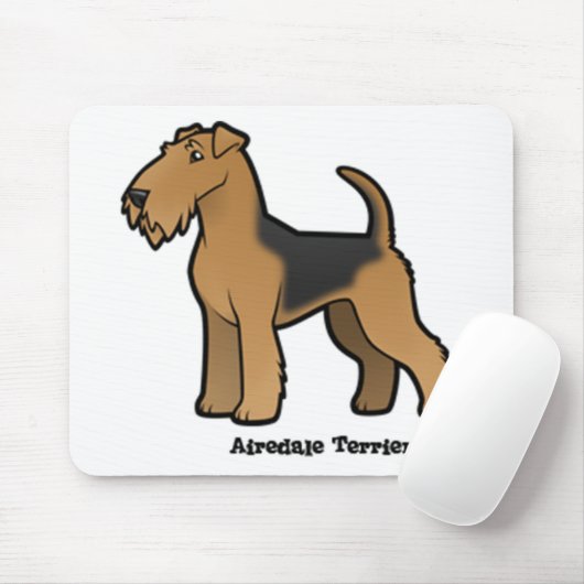 airedale Terrier Mousepad (Mit Mouse)