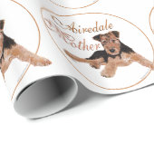 Airedale Terrier Mütter Day Geschenkpapier (Rolleneckpunkt)