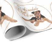 Airedale Terrier Mütter Day Geschenkpapier (Rolleneckpunkt)