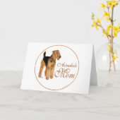 Airedale Terrier Mütter Day Karte (Gelbe Blume)