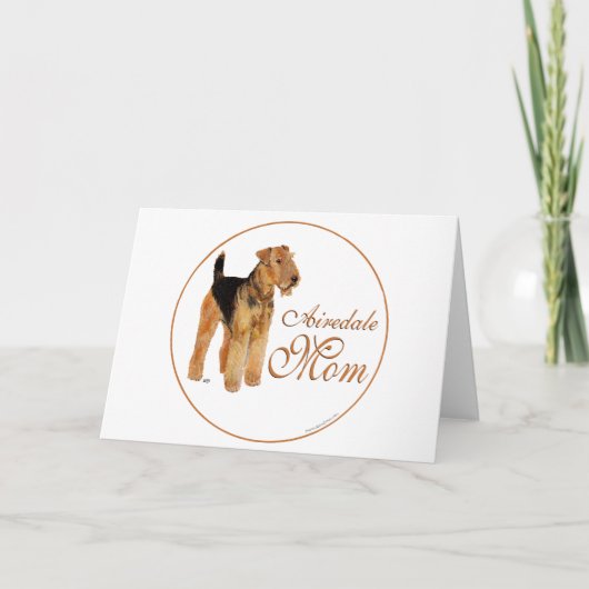 Airedale Terrier Mütter Day Karte (Vorderseite)