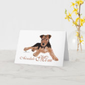 Airedale Terrier Mütter Day Karte (Gelbe Blume)
