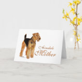 Airedale Terrier Mütter Day Karte (Gelbe Blume)