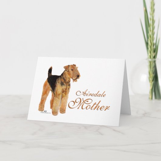 Airedale Terrier Mütter Day Karte (Vorderseite)