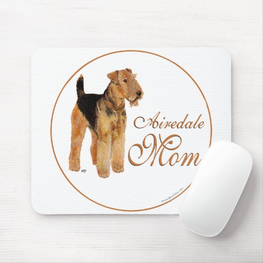 Airedale Terrier Mütter Day Mousepad (Mit Mouse)