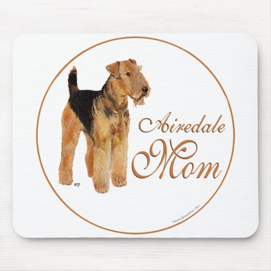 Airedale Terrier Mütter Day Mousepad (Vorne)