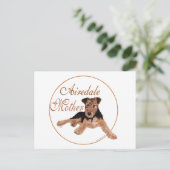 Airedale Terrier Mütter Day Postkarte (Stehend Vorderseite)