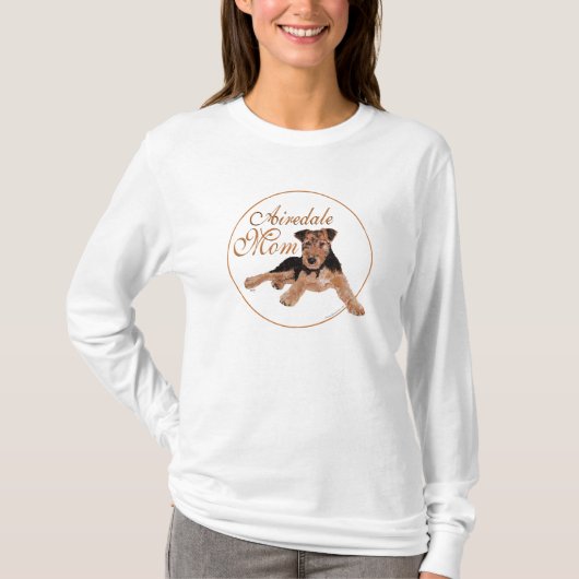 Airedale Terrier Mütter Day T-Shirt (Vorderseite)