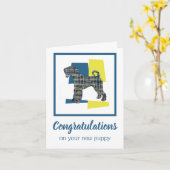 Airedale Terrier New Puppy gratuliert Karte (Gelbe Blume)