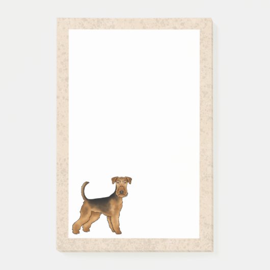 Airedale Terrier Niedlich Bingley Terrier Dog Post-it Klebezettel (Vorderseite)