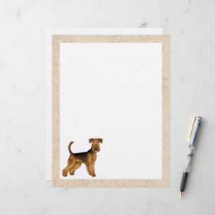 Airedale Terrier Niedlich Cartoon Dog Bingley Terr Briefbogen