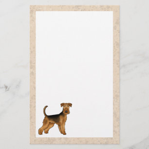 Airedale Terrier Niedlich Cartoon Dog Bingley Terr Briefpapier