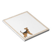 Airedale Terrier Niedlich Cartoon Dog Illustration Notizblock (angewinkelt)