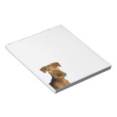 Airedale Terrier Niedlich Dog Head Bingley Terrier Notizblock (angewinkelt)