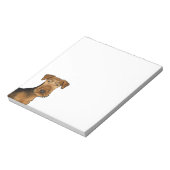 Airedale Terrier Niedlich Dog Head Bingley Terrier Notizblock (Rotiert)