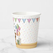 Airedale Terrier Niedlich Dog Pastel Happy Birthda Pappbecher (Links)