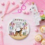 Airedale Terrier Niedlich Dog Pastel Happy Birthda Pappteller (Party)