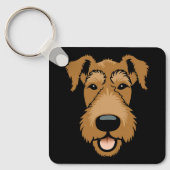 Airedale Terrier Niedliche Welpen-Hundewand Schlüsselanhänger (Vorderseite)