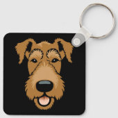 Airedale Terrier Niedliche Welpen-Hundewand Schlüsselanhänger (Rückseite)