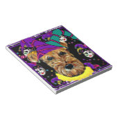 AIREDALE TERRIER NOTIZBLOCK (angewinkelt)