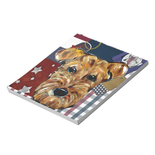 AIREDALE TERRIER NOTIZBLOCK (Rotiert)