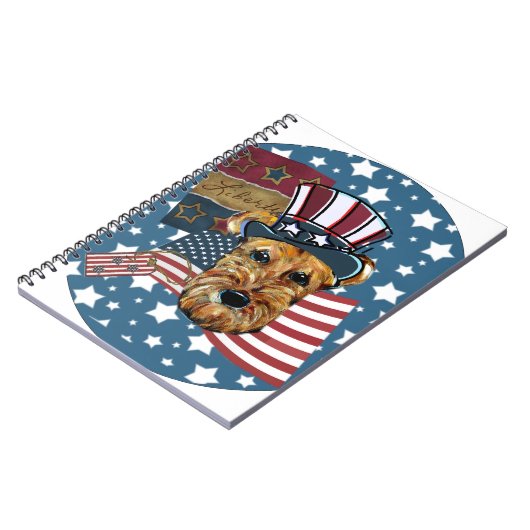 AIREDALE TERRIER NOTIZBLOCK (Linke Seite)