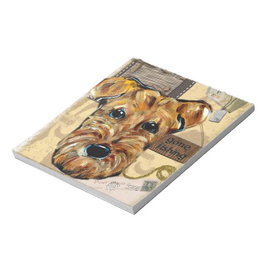 AIREDALE TERRIER NOTIZBLOCK (Rotiert)