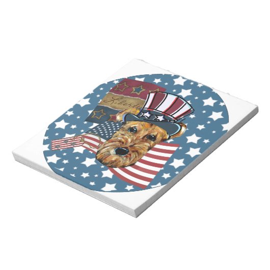 AIREDALE TERRIER NOTIZBLOCK (Rotiert)