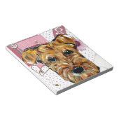 AIREDALE TERRIER NOTIZBLOCK (angewinkelt)