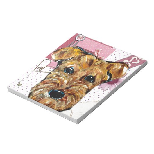 AIREDALE TERRIER NOTIZBLOCK (Rotiert)