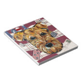 AIREDALE TERRIER NOTIZBLOCK (angewinkelt)