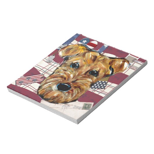 AIREDALE TERRIER NOTIZBLOCK (Rotiert)
