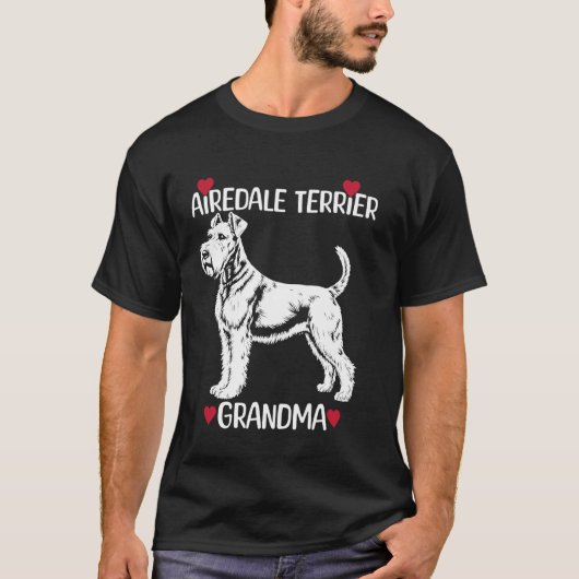 Airedale Terrier Oma T-Shirt (Vorderseite)