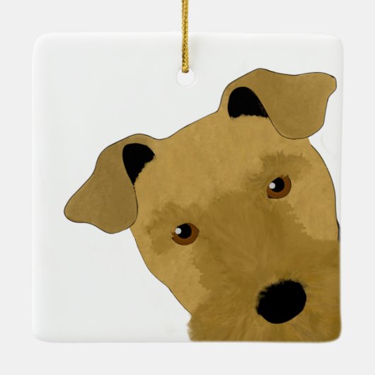 Airedale Terrier Ornament (Rückseite)