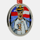 AIREDALE TERRIER ORNAMENT AUS METALL (Rechts)