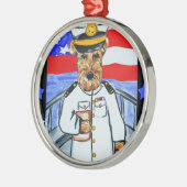 AIREDALE TERRIER ORNAMENT AUS METALL (Links)