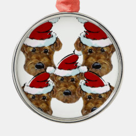 AIREDALE TERRIER ORNAMENT AUS METALL