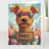 Airedale Terrier Ostereier Karte (Vorderseite)