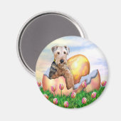 Airedale Terrier Osterüberraschung Magnet (Vorderseite/Rückseite)