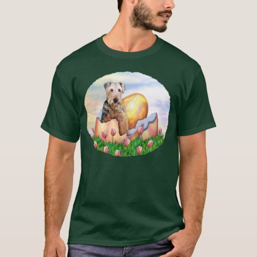 Airedale Terrier Osterüberraschung T-Shirt (Vorderseite)